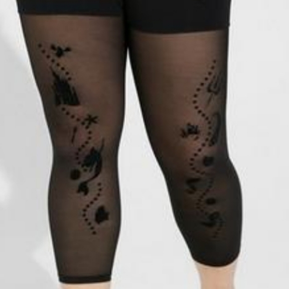 Torrid Disney The Little Mermaid Crop Comfort Waist Premium Mesh Legging NWT - Picture 4 of 7